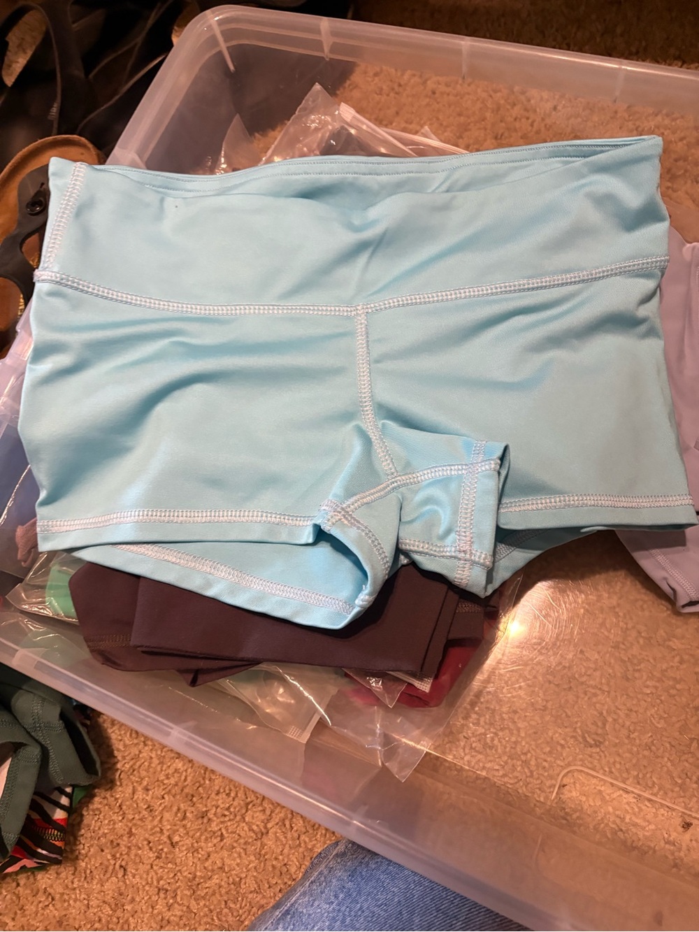 Fleo Light Blue Women's Athletic Shorts
